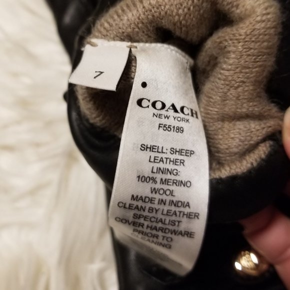 Coach Leather Gloves - Picture 3 of 5